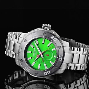 NEW! ARAGON Power Reserve Watch Automatic 44mm Lime Dial SII NE57 A344LIM